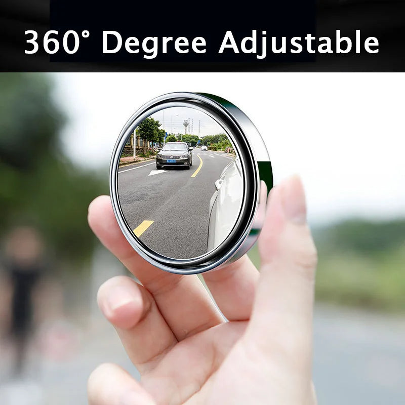 2Pcs 360 Degree Adjustable Blind Spot Mirror